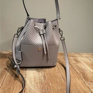 Greenwich Perforated Bucket Bag in Dove Gray (Michael Kors)